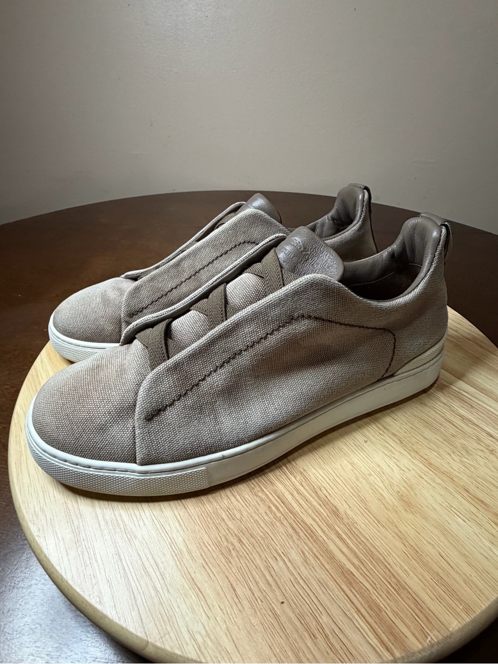 Ermenegildo Zegna Couture Men’s Triple Stitch Canvas Sneakers